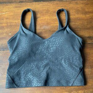 Lululemon Black Sports Bra Size 4 Lightweight Comfortable